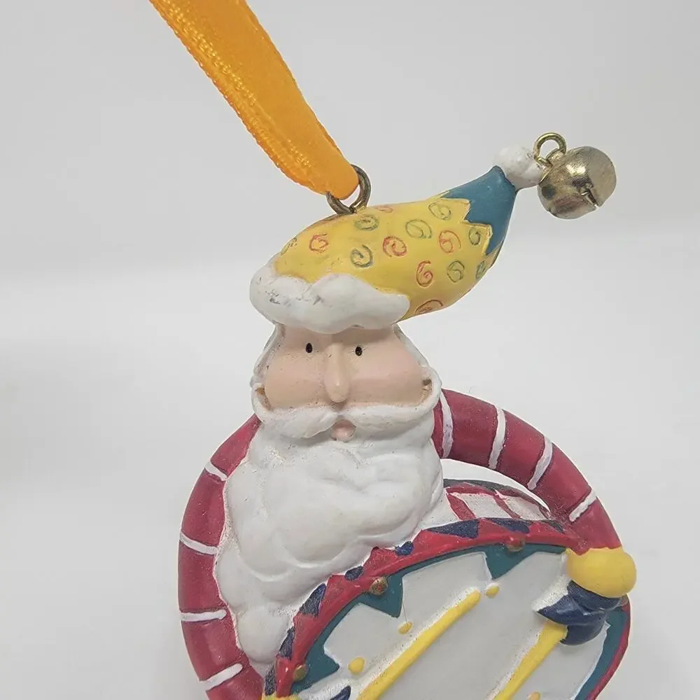 Vintage Christmas Avon Santa Tune Drum/Drummer Boy Ornament Hand Painted 1998